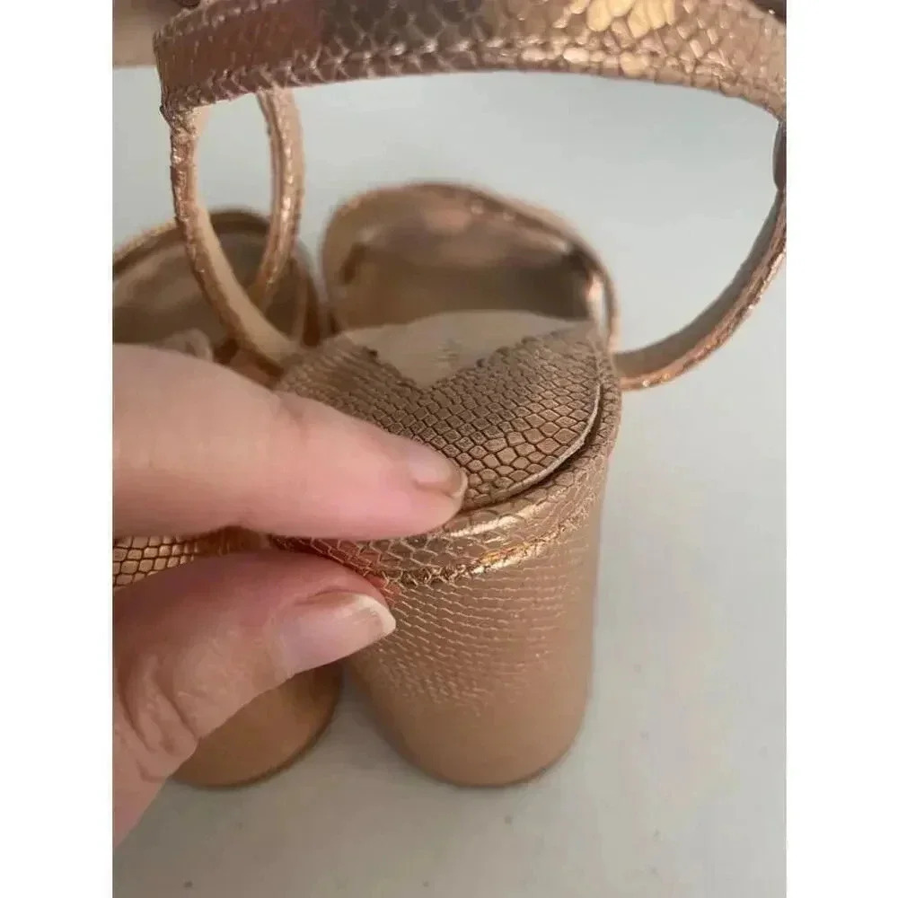 Women's Antonio Melani Rose Gold Gwen’s Sandals Size 7M GUC!‎ - Picture 7 of 10